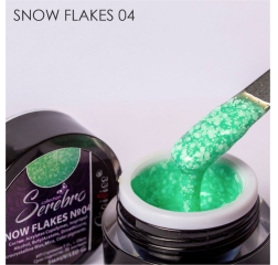 SEREBRO Гель лак Snow flakes №04, 5 мл (баночка)