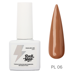 Rock nail однофазный гель лак для педикюра 06