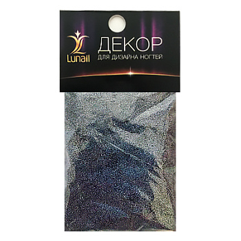 Lunail блёстки PН6 Чёрный, голография, 4гр